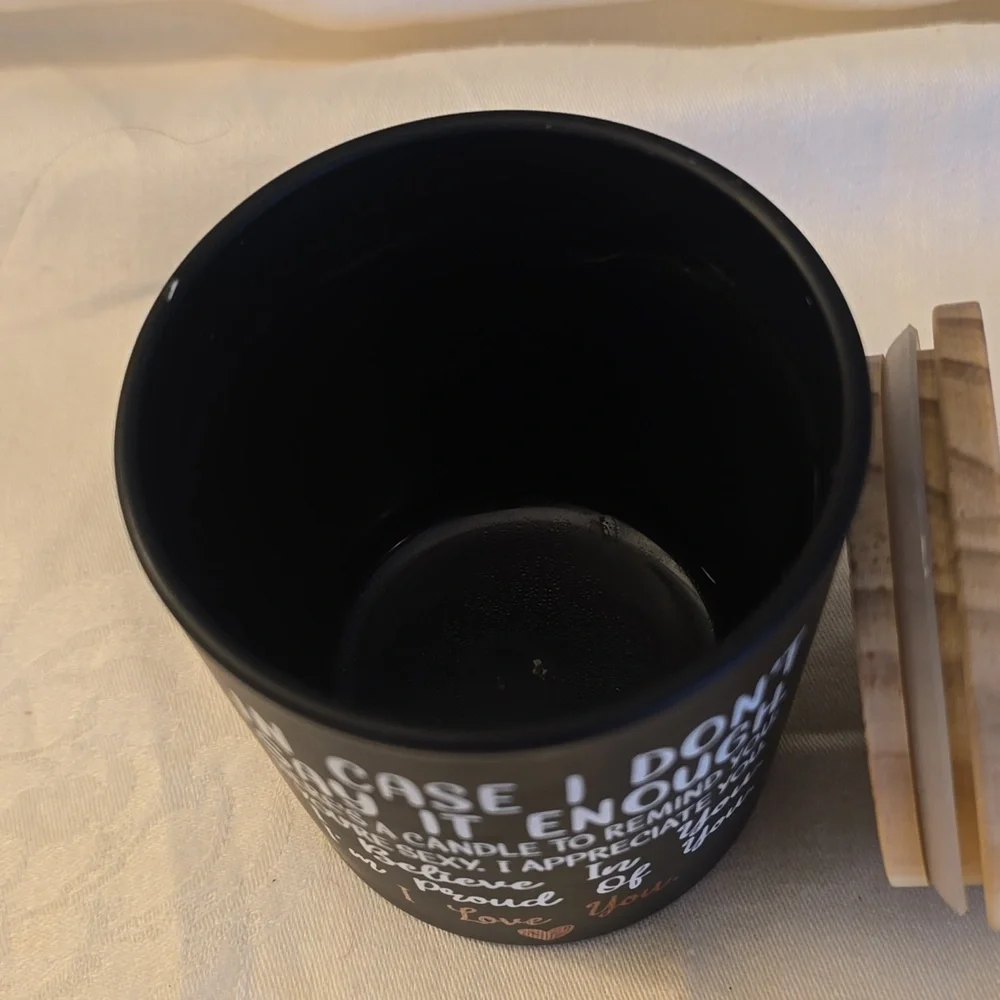Black 'I Love You' Sentiment Candle Jar - Home Accents